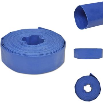 vidaXL platte slang Irrigatie - 25 m - 3 (76 mm) - blauw - Vulslang