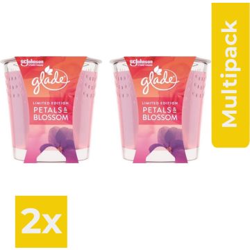 Glade Geurkaars - Petals &amp; Blossom 129 gr. - Kaarsen - Voordeelverpakking 2 stuks