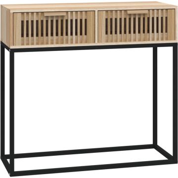 vidaXL-Wandtafel-80x30x75-cm-bewerkt-hout-en-ijzer