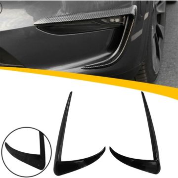 Mistlampafdekkingen/-frames passend voor Tesla Model 3 2017- 'Aero' (Glanzend Zwart ABS)