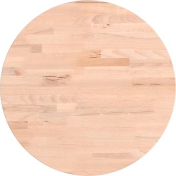 vidaXL-Tafelblad-rond-Ø40x2,5-cm-massief-beukenhout