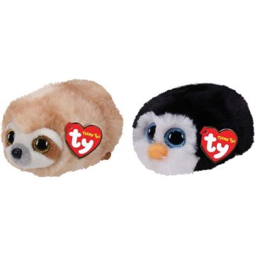 Ty - Knuffel - Teeny Ty's - Dangler Sloth &amp; Waddles Penguin