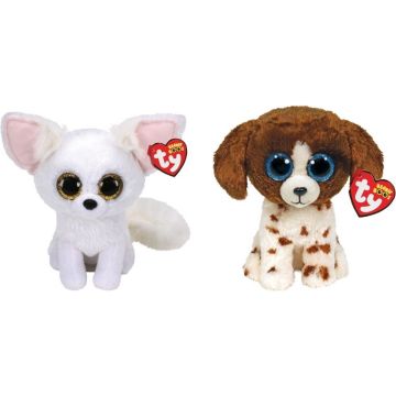 Ty - Knuffel - Beanie Boo's - Phoenix Fox &amp; Muddles Dog