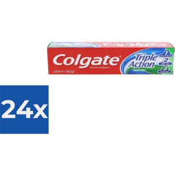 Colgate Tandpasta Triple Action Mint 125 ml - Voordeelverpakking 24 stuks