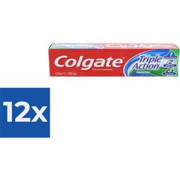 Colgate Tandpasta Triple Action Mint 125 ml - Voordeelverpakking 12 stuks