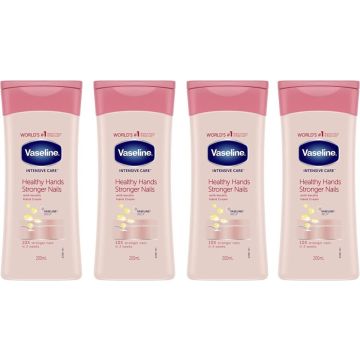 4x Vaseline Handcreme Healthy Hands &amp; Stronger Nails 200 ml