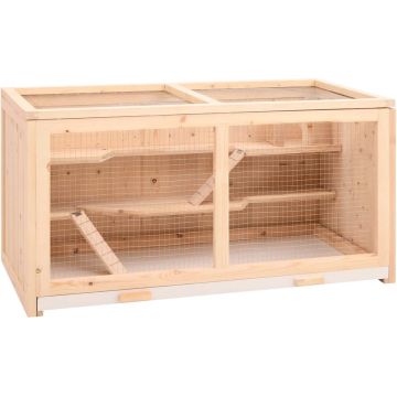 vidaXL-Hamsterkooi-89,5x45x45-cm-massief-vurenhout