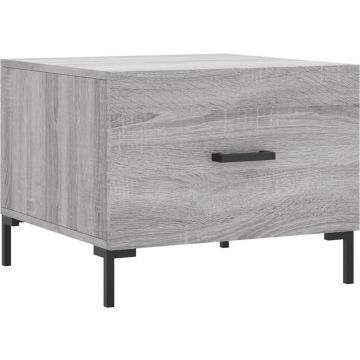 vidaXL-Salontafel-50x50x40-cm-bewerkt-hout-grijs-sonoma-eiken