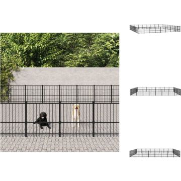 vidaXL Hondenhok - Universeel - Hondenhokken - 776x776x100 cm - Stalen stangen - Kennel