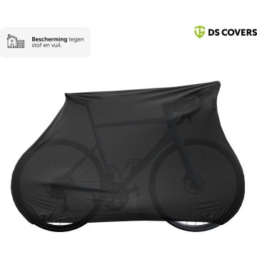 FULL fietssok van DS COVERS – Indoor – Stofvrij – Ademend – Stretch fit – Universeel MTB of Racefiets – Zwart