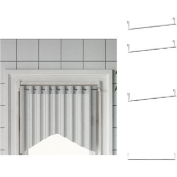 vidaXL Verstelbare Gordijnrails Aluminium - Zelfbeschermende oxidatielaag - Duurzaam en Lichtgewicht - Verstelbare lengte - Gemakkelijke Installatie zonder gereedschap - Breed toepasbaar - Gordijnrail