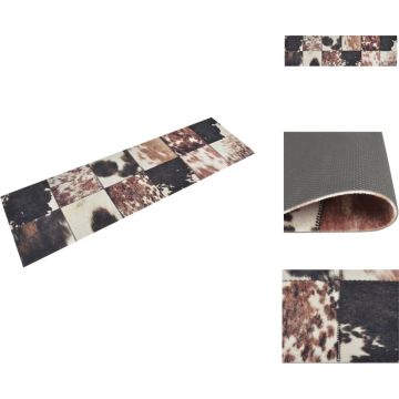 vidaXL Keukenloper - Dierenhuidprint - 150 x 45 cm - Latex - Machinewasbaar - Deurmat