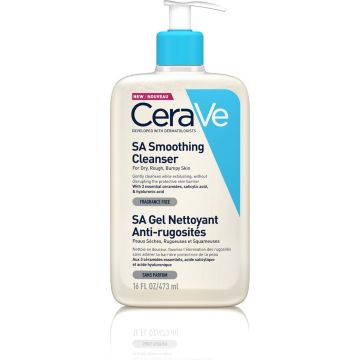 CeraVe - SA Smoothing Cleanser - Reinigingsgel - droge tot ruwe huid - 473 ml - SA Anti-Ruwe Huid Reiniger