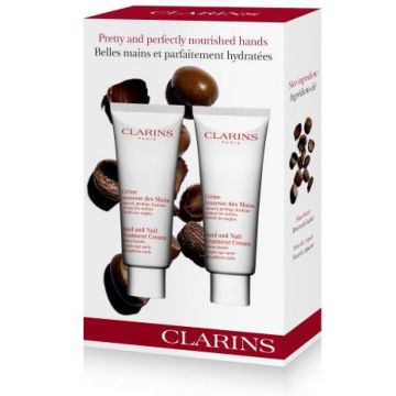 Clarins 2 x 100ml Hand &amp; Nail Treatment Cream
