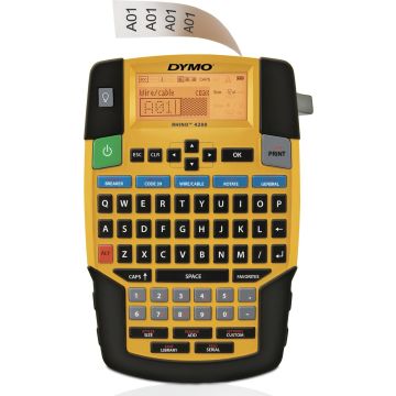 DYMO Rhino 4200 Draagbare Industriële Labelmaker | QWERTY-toetsenbord | Compacte, tijdbesparende labelprinter voor professionals, die veel onderweg zijn