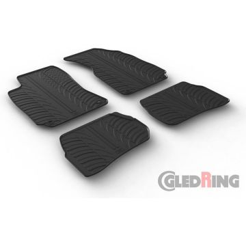 Gledring Rubbermatten passend voor Volkswagen Passat 3B/3BG 1996-2004 (T profiel 4-delig + montageclips)