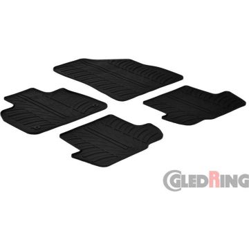 Gledring Rubbermatten passend voor Citroen DS5 2012- (T profiel 4-delig + montageclips)