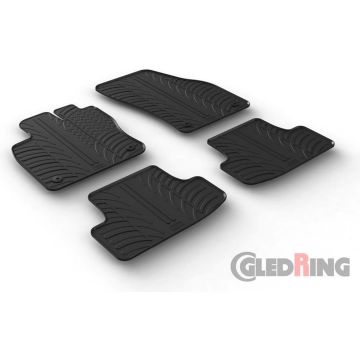 Gledring Rubbermatten passend voor Audi Q2 11/2016- (T profiel 4-delig + montageclips)