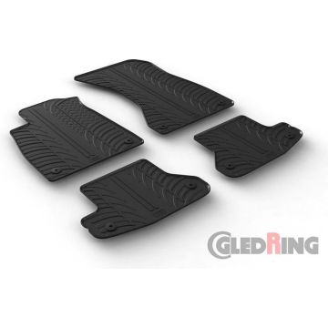 Gledring Rubbermatten passend voor Audi A5 Coupe 12/2016- (T profiel 4-delig + montageclips)