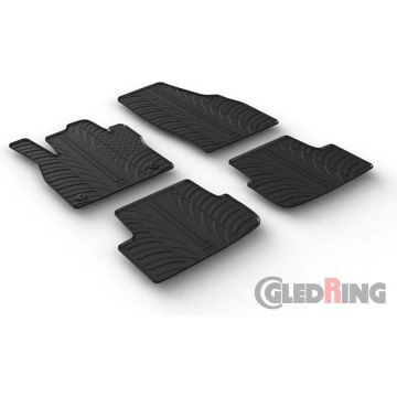 Gledring Rubbermatten passend voor Seat Ibiza 6F 5-deurs 6/2017- &amp; Seat Arona 11/2017- (T profiel 4-delig + montageclips)