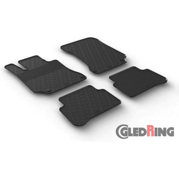 Gledring Rubbermatten passend voor Mercedes E-Klasse W212 2014- (G profiel 4-delig + montageclips)