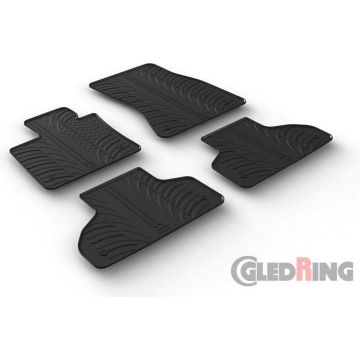 Gledring Rubbermatten passend voor BMW X5 (F15) 2013-2018 (T profiel 4-delig + montageclips)