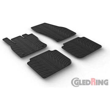 Gledring Rubbermatten passend voor Skoda Kodiaq 3/2017- (T profiel 4-delig + montageclips)