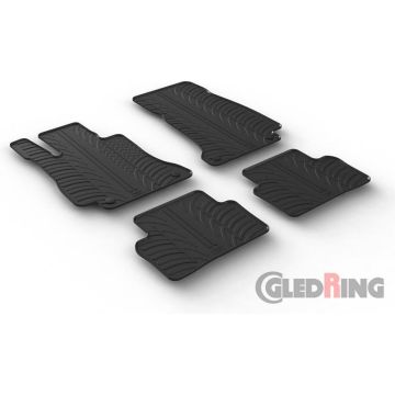 Gledring Rubbermatten passend voor Mercedes E-Klasse W213 Sedan 3/2016- (Automaat) (T profiel 4-delig + montageclips)