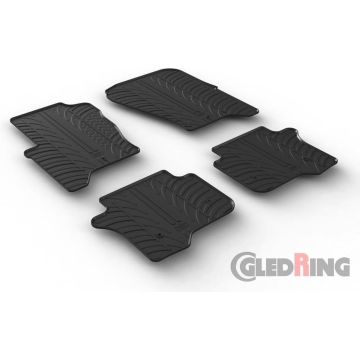 Gledring Rubbermatten passend voor Landrover Discovery 4 2009-2017 (T profiel 4-delig + montageclips)