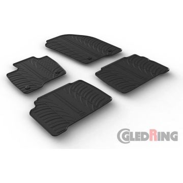 Gledring Rubbermatten passend voor Ford S-Max 6/2015- &amp; Galaxy 8/2015- (T profiel 4-delig + montageclips)