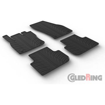 Gledring Rubbermatten passend voor Volkswagen Tiguan 4/2016- (T profiel 4-delig + montageclips)