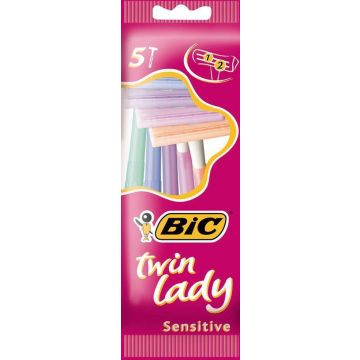 Bic Twin Lady - 5 stuks - Wegwerpscheermesjes x5 verpakkingen =25 stuks