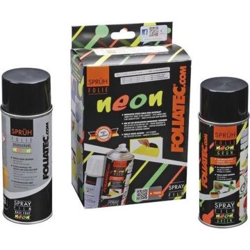 Foliatec Spray Film (Spuitfolie) NEON 2-delige Set - groen 1x400ml + basislaag 1x400ml