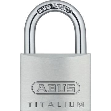 ABUS Hangslot titalium - 60mm - aluminium/beugel gehard staal met NANO-Protect (Verpakt in blister)