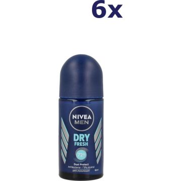 6x Nivea Deo Roll-on Men – Dry Fresh 50 ml