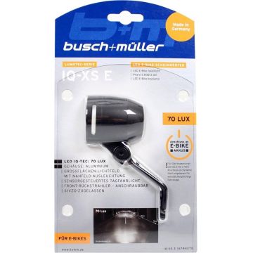 Busch + Müller Lumotec IQ-XS DC Fietsverlichting zwart/transparant