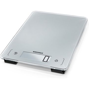 Soehnle keukenweegschaal Page Aqua Proof - digitaal - waterproof - 1 gram nauwkeurig - tot 10 kg - zilver