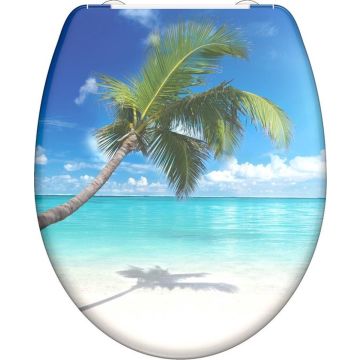 SCHÜTTE WC-Bril 82363 CARRIBEAN - Duroplast - Soft Close - Afklikbaar - RVS-Scharnieren - Decor - 3-zijdige Print