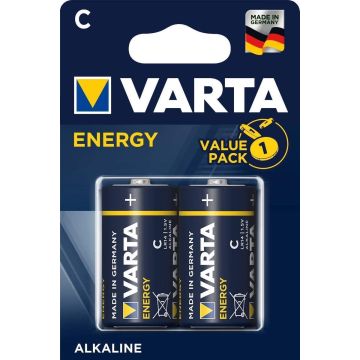 Varta Batterijen Energy - Alkaline - LR14/C/Baby - 1.5 Volt - 2 Stuks