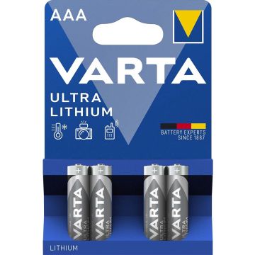 Varta Ultra Lithium AAA Batterijen - 4 stuks