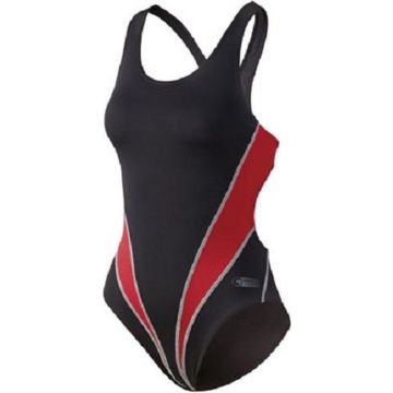 Beco Badpak Competition Dames Polyester Zwart/rood Maat 42