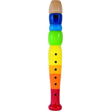 Goki Blokfluit - Speelgoedinstrument - Hout - Regenboog