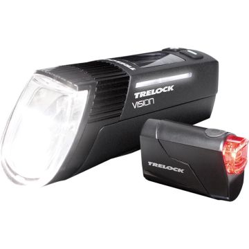 Trelock LS760 I-Go Vision Fietsverlichtingsset - 100 lux - USB - Zwart