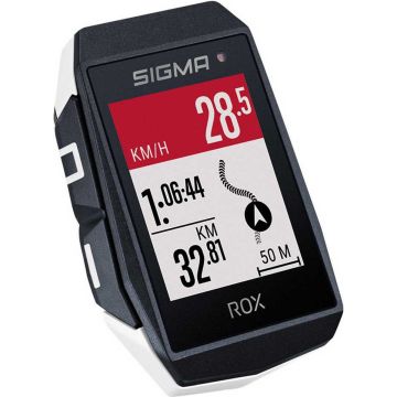 Sigma Sport ROX 11.1 EVO GPS Fietscomputer - Wit - HR + Cad/Snelhd. magneetloze sensoren set