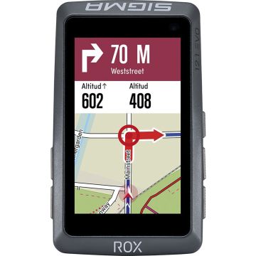 Sigma ROX 12.1 Evo GPS Fietscomputer - Night Gray - long Butler GPS out-front houder