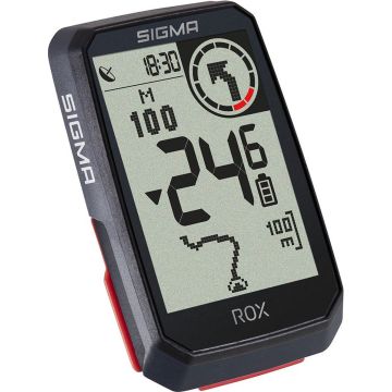 GPS Fietscomputer Sigma ROX 4.0 GPS met standaard stuurhouder - zwart