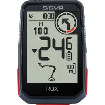 GPS Fietscomputer Sigma ROX 4.0 GPS HR set met overclamp Butler stuurhouder - zwart