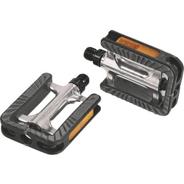 Pedaalset Ergotec 191 anti-slip met industrielagers - zilver/zwart