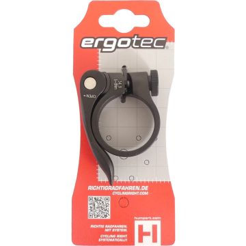 Zadelpenklem Ergotec SCQ-0100 ø34,9 aluminium met snelspanner - zwart