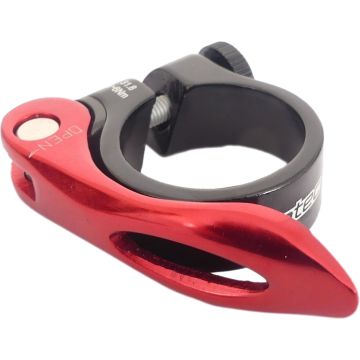 Zadelpenklem Ergotec SCQ-0100 ø34,9 aluminium met snelspanner - zwart/rood